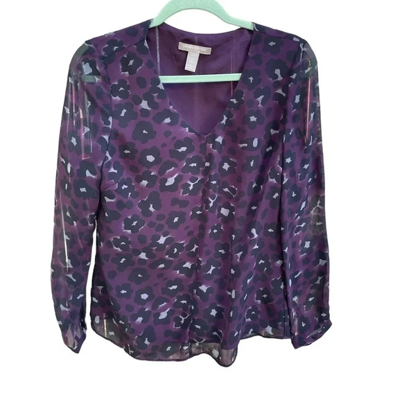 BANANA REPUBLIC ANIMAL PRINT BLOUSE - Picture 1 of 3